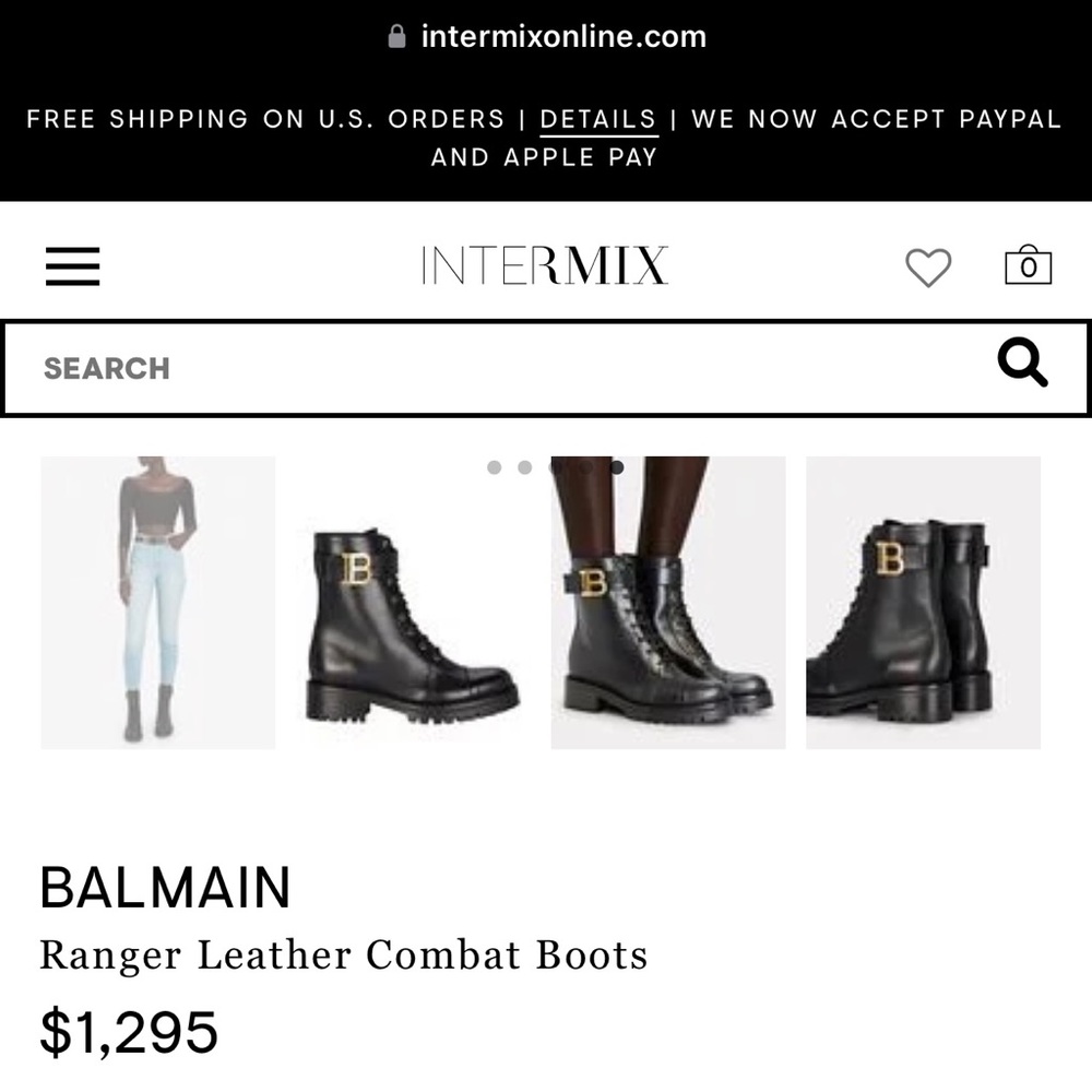 Balmain Ranger Leather Combat Boots - 40 - Picture 13 of 15